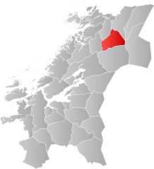 Lage der Kommune in der Provinz Trøndelag