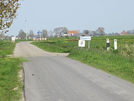 Het plaatsnaambord op de Rywertdyk.