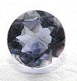 Facet cut iolite gemstone