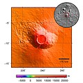 Topografia ao redor de Arsia Mons.