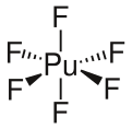 Stereo structural formula of plutonium hexafluoride