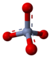 مدل گلوله و میله of the chromate anion