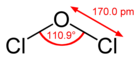 Structure of the chlorine dioxide molecule