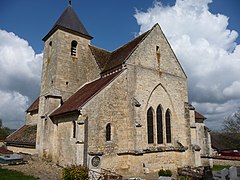 le chevet de l'église,