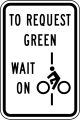 Bicycles to request green wait on line