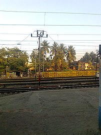 Metro railway construction going on near Barasat Junction