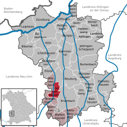 Läget för Deisenhausen i Landkreis Günzburg