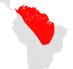 Mapa de distribución de Ametrida centurio