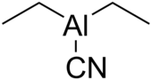 Skeletal formula of diethylaluminium cyanide