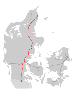 Verlauf des Europavej E45