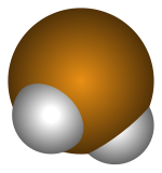 Molecuulmodel van waterstoftelluride