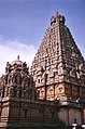 Detail of the main vimanam (tower) of the Brihadisvara Temple