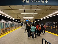 Le quai de la Canada Line.