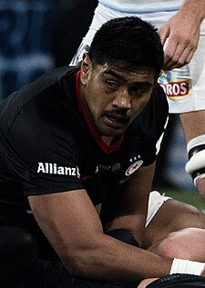 Will Skelton in a ruck playing for Saracens against Racing 92 in 2019