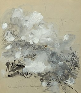 Battle of Kennesaw Mountain, Sketch by Alfred Waud