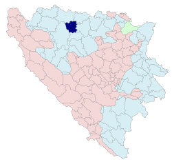 Location of Laktaši (municipality) within Republika Srpska