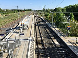 Gleise der Berliner Nordbahn Richtung Süden