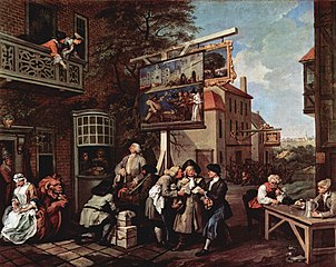 William Hogarth, Vaalikampanjointia, 1754–1755.