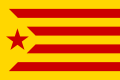 Estelada con el triángulo amarillo y la estrella roja.