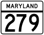 Maryland Route 279 marker