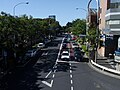 Main road in Daikanyama as seen from a pedestrian bridge