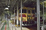 Front of KiHa 82-101 on the Hakkōda Maru, 2014