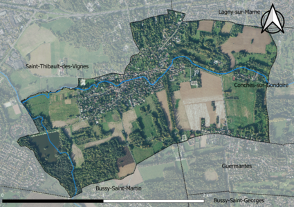 Carte orhophotogrammétrique de la commune.