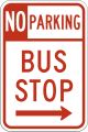 No parking bus stop