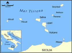 Isola di Stromboli - Localizzazione