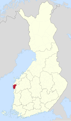 Location of Närpes in Finland