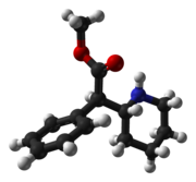 Dexmetilfenidat: model tridimensional de la molècula