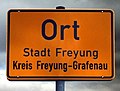 Ortstafel für den Ortsteil Ort