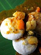 Sambar idli as served in Tamil Nadu