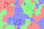 Fig. 2. The 1NN classification map.