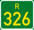 Streeksroete R326 shield