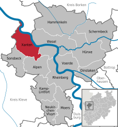 Xanten – Mappa