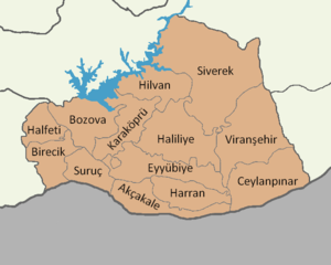 Şanlıurfa İdari Haritası