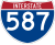 Interstate 587 marker