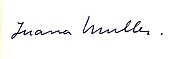 signature de Juana Muller