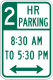 Parking with time restrictions