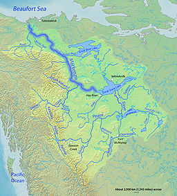 Map of the Mackenzie River watershed