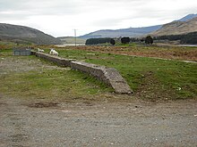 The remains of a railway platform