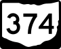 State Route 374 marker