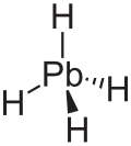 Skeletal formula of plumbane