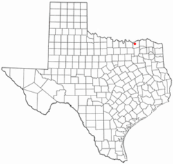 Location of Ravenna, Texas