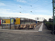 Het spoor houdt op bij Hoek van Holland Strand.