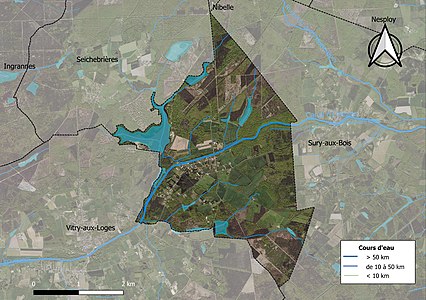 Carte orthophotographique de la commune en 2016.