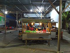 Angkringan food stall.