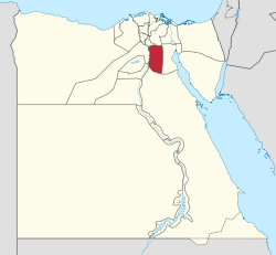 Cairo Governorate on the map of Egypt