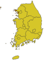 Localització d'Inchon a Corea